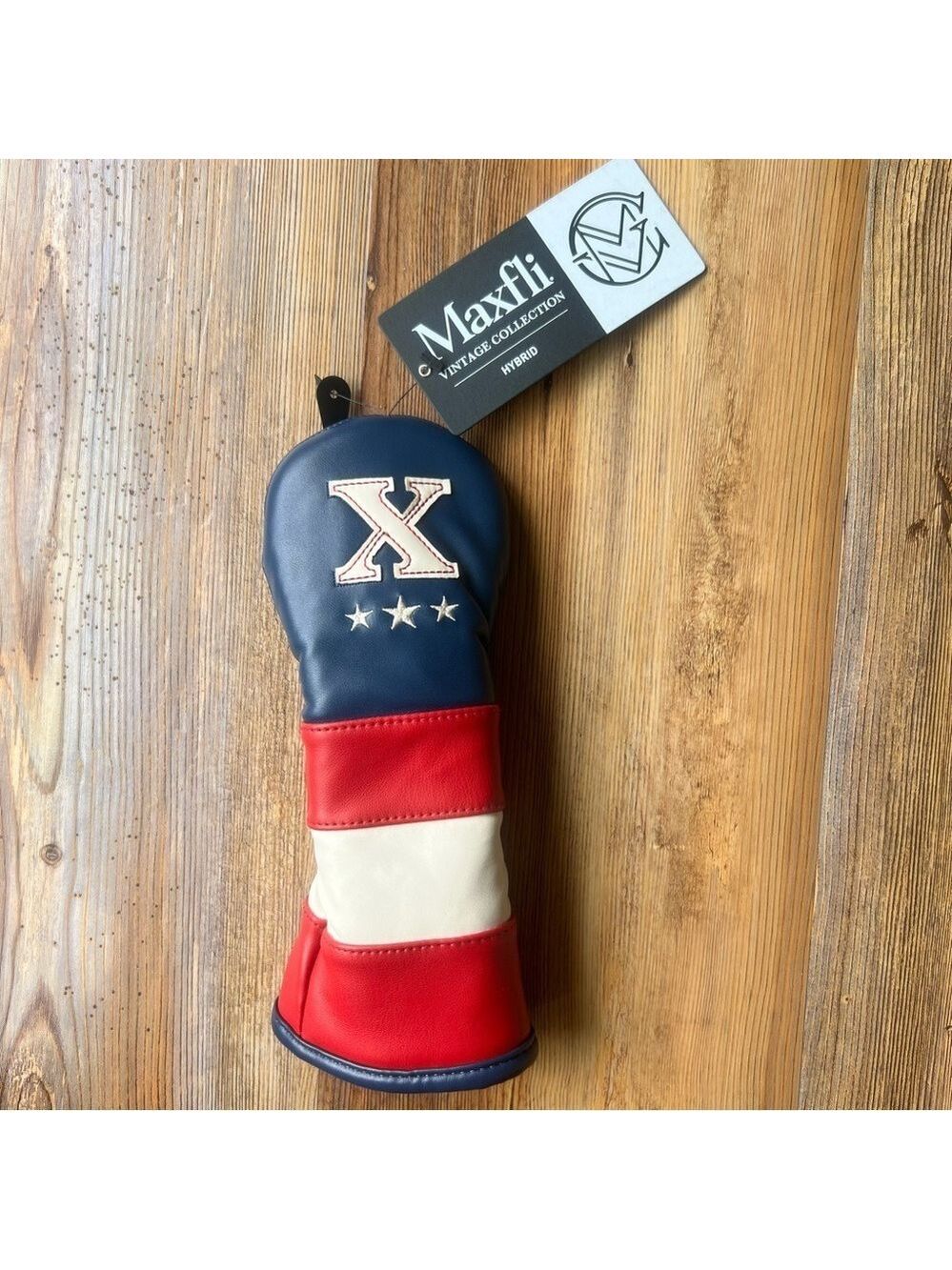 Maxfli Vintage Collection USA Red White and Blue Hybrid Golf Headcover